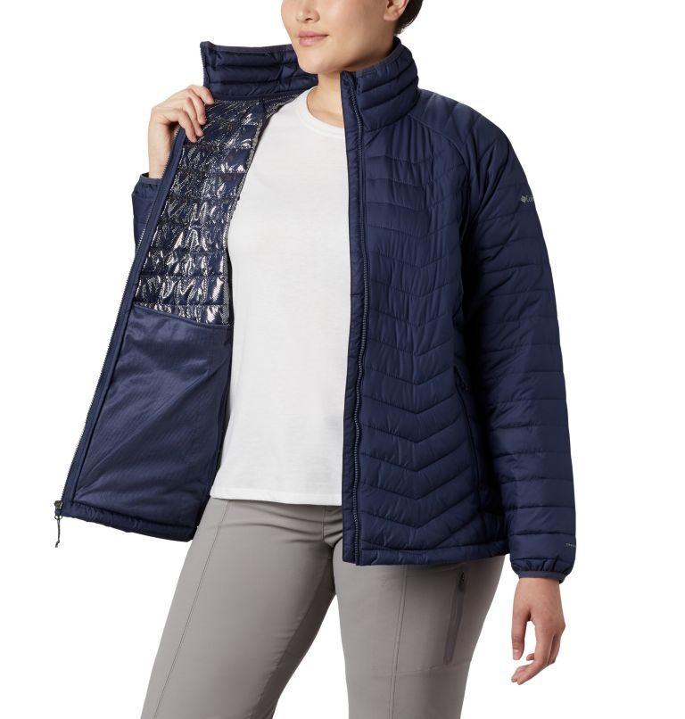 Women's Columbia Powder Lite Jackets Navy | Plus Size CA-D1A53